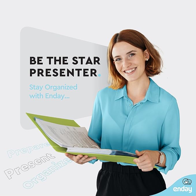 Enday 1 Inch Binder (6 Pack - Assorted Colors) 3 Ring Binder 1 inch with Clear View Cover and 2 Inside Pocket - for Letter Size 8.5 x 11'' Paper, Ideal for School Supplies, Office, and Home
