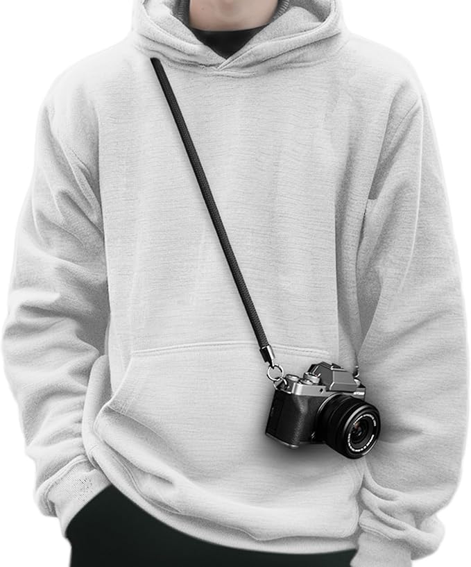 VOVMOEYA Camera Strap Rope,Camera Neck Strap Shoulder Strap for Fujifilm X100VI X100V XS20 XT5 for A6000 A6100 A6400 A6700 A7IV for Canon EOS R6 R10 for Nikon Zf Z5 Z30 - Black
