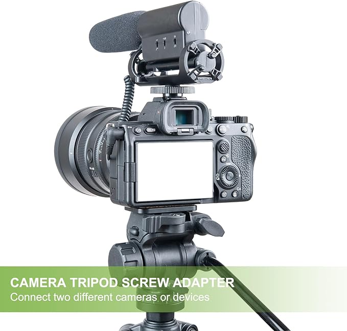 PATIKIL 3/8" Male to 1/4" Male Thread Camera Tripod Screw Adapter, 6 Pcs Camera Converter Screw Adapter Connector for Microphone Tripod Monopod Ball Head Light Stand Mount, Silver