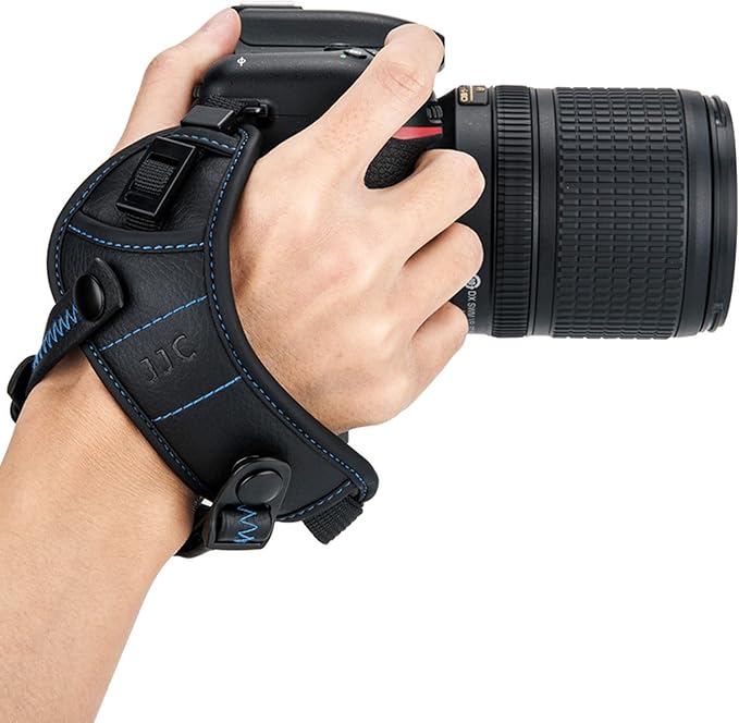 JJC Deluxe Microfiber Camera Hand Strap, Secure Padded Camera Holder Wrist Strap for Canon Nikon Sony Fujifilm Olympus DSLR and Mirrorless, Must Have Photography Accessories for Photographers