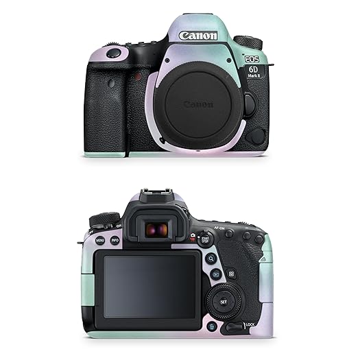 Glossy Glitter Camera Skin Compatible with Canon EOS 6D Mark II Camera (2017) - Cotton Candy - Premium 3M Vinyl Protective Wrap Decal Cover - Easy to Apply | Crafted in The USA by MightySkins