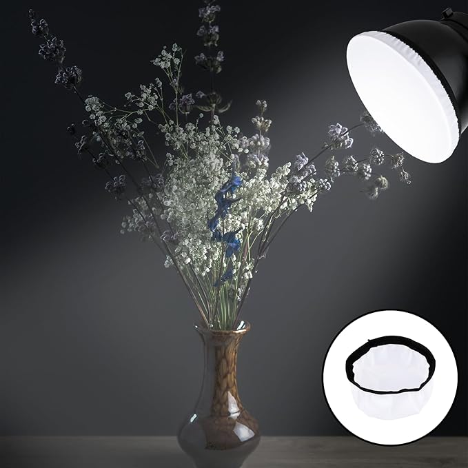 4 Pcs Light Diffuser Sock, 7"/18cm Diffuser Lamp Cover White Soft Lampshade Reflector Lamp Sock for Studio Strobe Reflectors Ring Light Flash Lights Standard Reflector