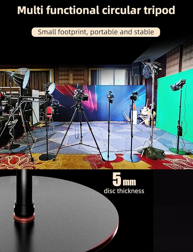 IFOOTAGE Cobra RB-A400,79" Round Base Monopod,Aluminum Photography Light Stand Flat Base for DSLR Camera, Light,Payload 22LBS(3 Pack)
