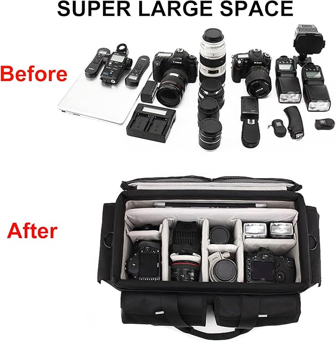 Large Camera Bag, Pressure proof &Waterproof DSLR SLR Mirrorless Gadget bag,Cine Cube Bag for Camera Gear, Photographer, Videographer Videomakers，For FS7/FS6(XL)