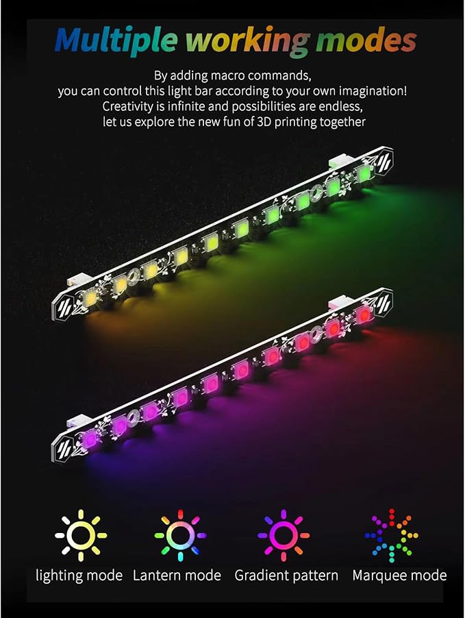 2pcs 270mm Full Color RGB Hard Light Strip Daylight On a Stick XXL PCB Kits 5V Lamp Bar WS2812B Marquee LED Compatible with Voron 2.4 / Trident 3D Printer Accessories