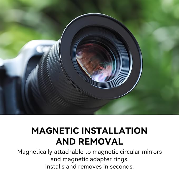 Kase 67-77mm Magnetic Step Up Ring, Aviation Aluminum 0.5s Snap-On Frame for CPL/ND/UV Filters, No Vignette 16mm Wide-Angle DSLR Mirrorless Video, Replaces Screw-Mount Rings