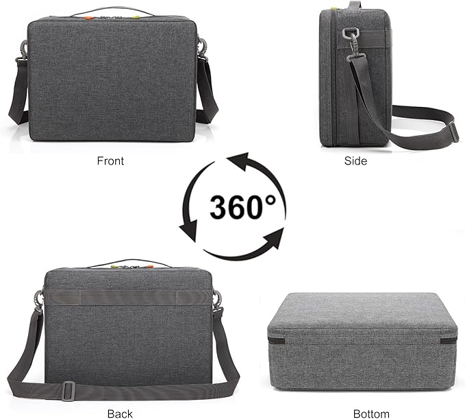 Large Camera Insert Bag,Pressure-proof Hard Shell Lens Cube Case,Digital DSLR SLR Mirrorless Cameras Accessories Storage Pouch Compatible for Canon,Nikon,Sony,Panasonic（L）