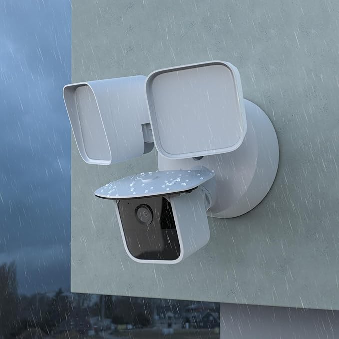 Holicfun Protective Sun Rain Shade Cover for Blink Wired Floodlight Camera, White