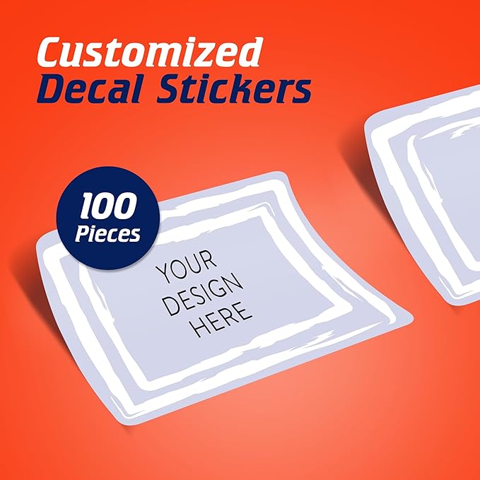 100 Custom Vinyl Stickers - Upload Your own Image, Text, Design, Logo - Personalized Logo Labels for Handmade, Packaging, Bottle, Jars, Candle, Brand Stickers (Lavender Swirls, 6x4)
