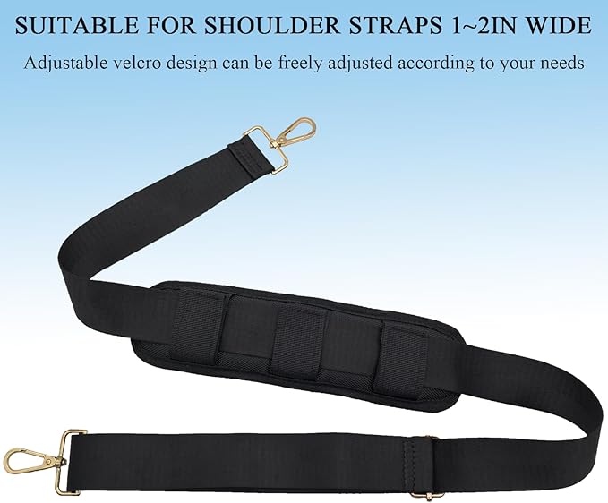 Soft Long Shoulder Strap Pad, Removable & Breathable & Thick Backpack Strap Pads for Bag Strap