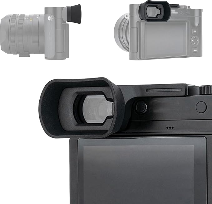 Extended Q3 43 Eyecup Eyepiece, Soft Silicon Camera Eye Cup Viewfinder Eyeshade Cover Protector Special Designed for Leica Q3 43 & Q3 Camera, Block Stray Lighting Q3 43 Camera Accessories