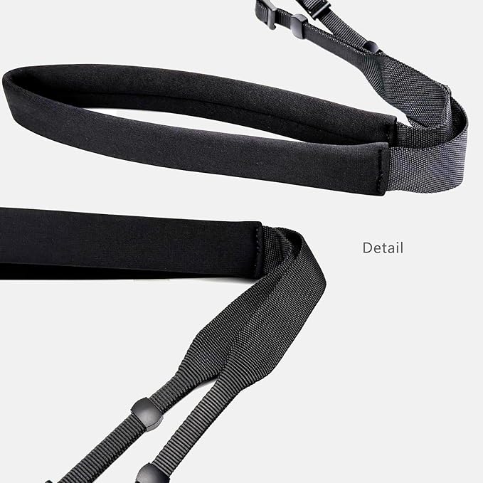 YMTHamaz3 Camera Neck Strap Thin,Soft Binocular Strap with Neoprene Padding,Small Compact Camera Lanyard Belt,Digital Mirrorless Camera Strap for Photographers,Washable,Black,58 Inch