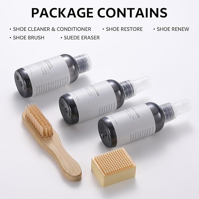 Shoe Cleaner Kit,Suede Shoe Cleaner Kit with Shoe Cleaner,Shoe Waterproof Spary,Suede Shoe Cleaning Kit with Shoe Brush & Suede Eraser,Suede Shoe Care Kit for Suede,Sheepskin or other suede items