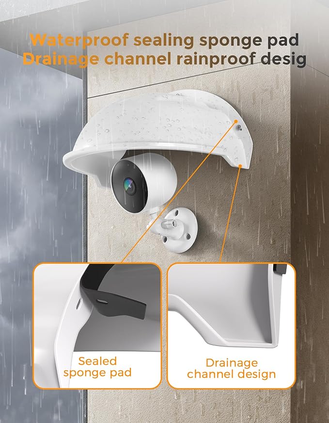 Augstci Universal CCTV Security Camera Sun Rain Shade Camera Cover Shield Safety Camera Protective Roof for CCTV Surveillance Outdoor Camera Hikvision/Nest/Ring/Arlo/Dome/Bullet,3pack