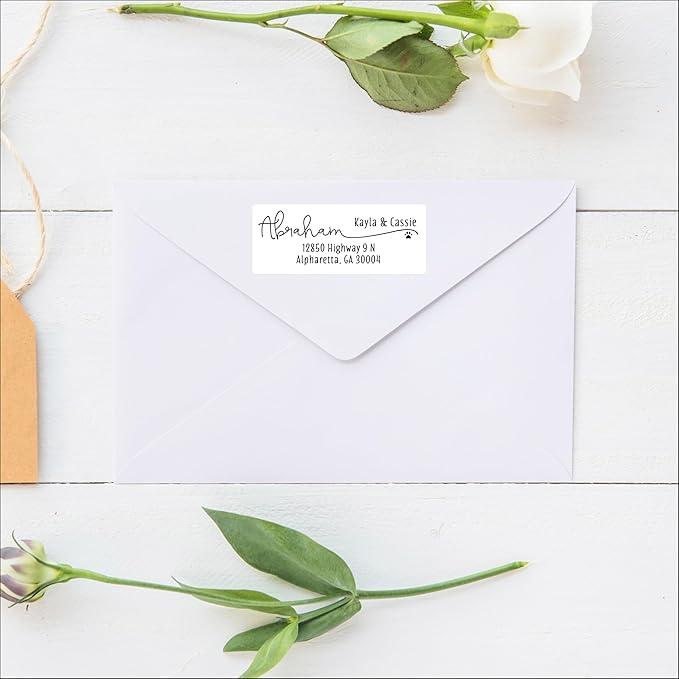 White Address Labels - Personalized Return Address Labels, Mailing and Shipping Labels for Envelopes, Packages, Business, Home by PrettySweetParty