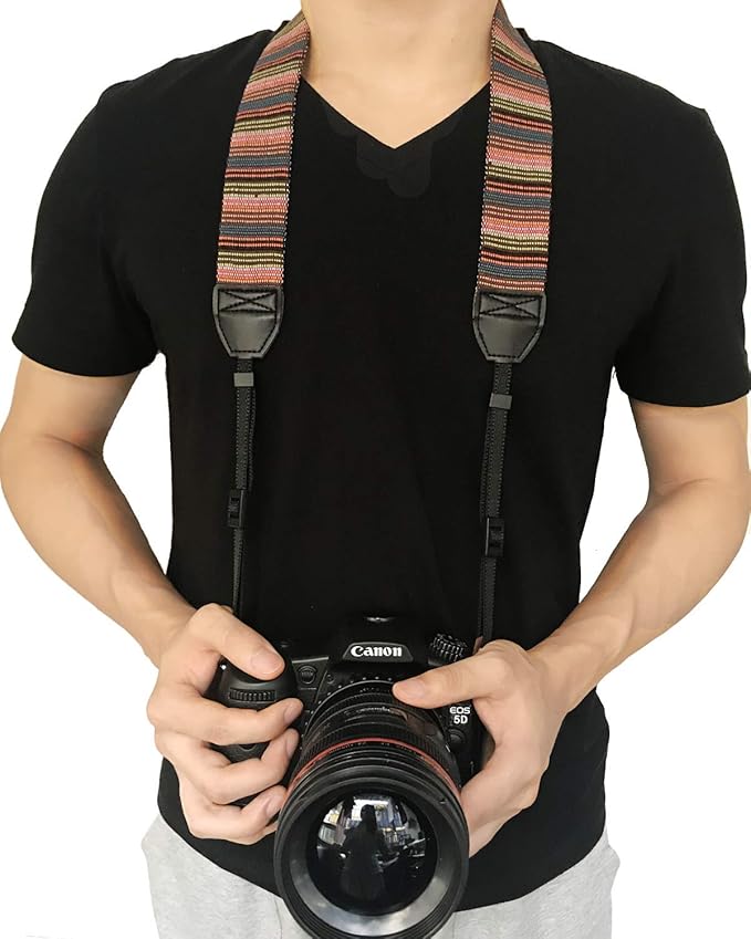 Alled Camera Neck Shoulder Belt Strap,Camera Straps for Women/Men for All DSLR/Nikon/Canon/Sony/Olympus/Samsung (Colorful Green)