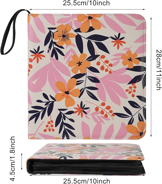 240 Pockets Portable Binder Photo Album Book For i-Type Square Polaroid Photos and Instax Wide Film Pictures (Exotic Floral)