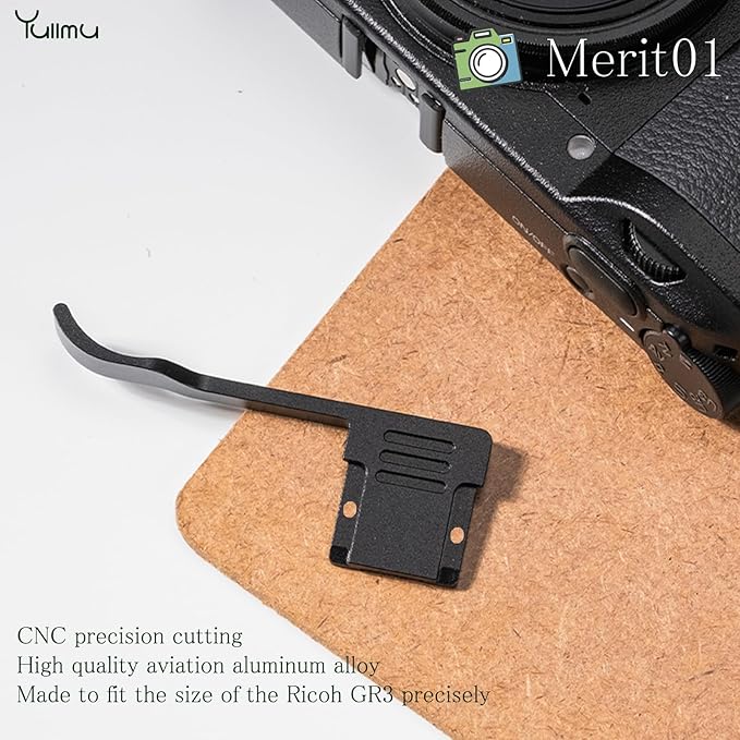 GRIII Thumbs Grip Metal Thumbs Up Grip Made of Premium Aluminium Alloy, Hot Shoe Grip Compatible with Ricoh GRIII GRIIIx