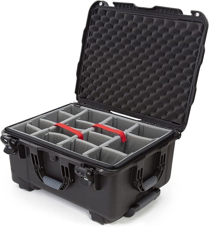 NANUK 950 Waterproof Hard Case with Wheels and Padded Divider - Black
