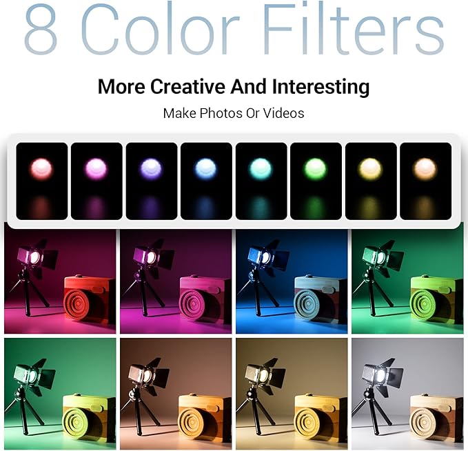 SmallRig RM01 Mini LED Video Light Waterproof Portable Lighting Kit with 8 Color Filters, Dimmable Fill Photography Light 5600K CRI95, Lume Cube Camera Light for GoPro, for DJI Pocket 3, for DJI Nano
