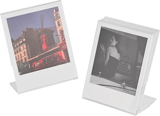 iFreak Polaroid Photo Frame for Polaroid Now i-Type/600/SX-70/OneStep+/Instax Wide 300/200/210 3.5 x 4.25 inch Films,L-Shape Memory Display Frame. (6 Pack, 3.5X4.25)