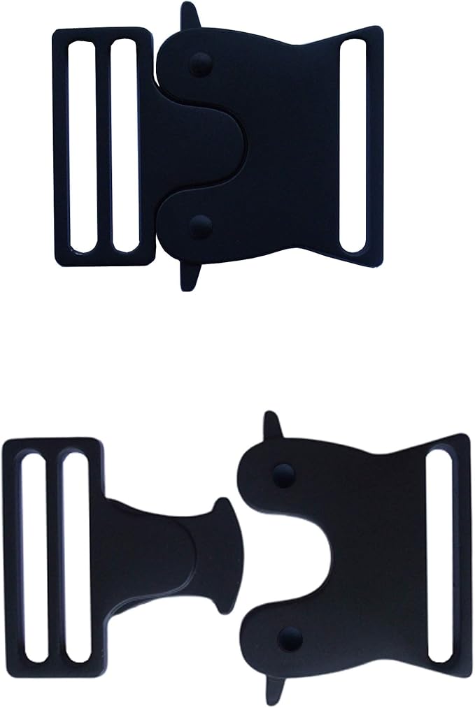 2 pcs Heavy Duty Metal Climbing Adjustable Release Buckles, Webbing Strap Lock Belt Outdoors Tactical Repair Buckle (38mm)
