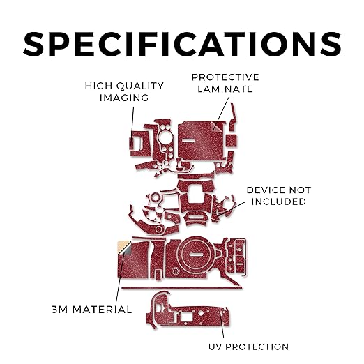 Glossy Glitter Camera Skin Compatible with Canon EOS R5 Mark II (2023) - Solid Burgundy - Premium 3M Vinyl Protective Wrap Decal Cover - Easy to Apply | Crafted in The USA by MightySkins