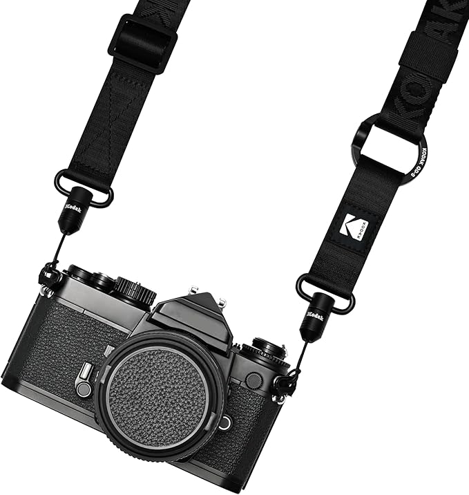 KODAK Multi-Purpose Camera Strap (Black) - Quick-Detach System, Lightweight, Durable Metal Swivels, Multiple Usages, SLR Cameras, Compact Cameras, Smart Phones
