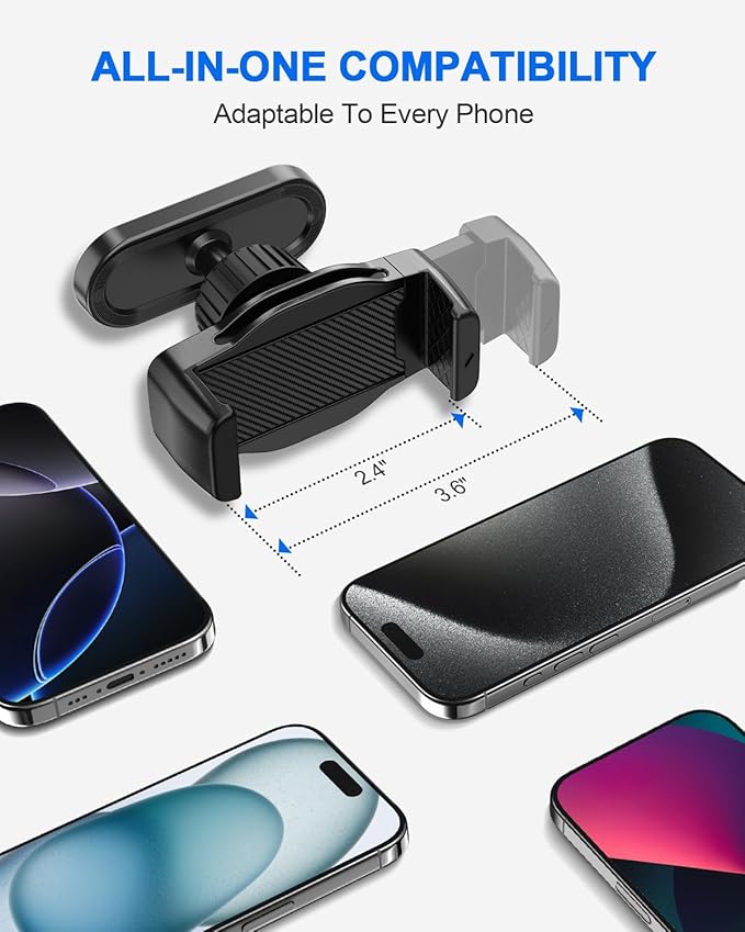 UBeesize Gym Magnetic Phone Holder, 1-Sec Install 360° Adjustable Ball Joint and Durable Base, Universal Magnetic Phone Mount with Smartphones Works on Any Surface (Metal Plate Included)