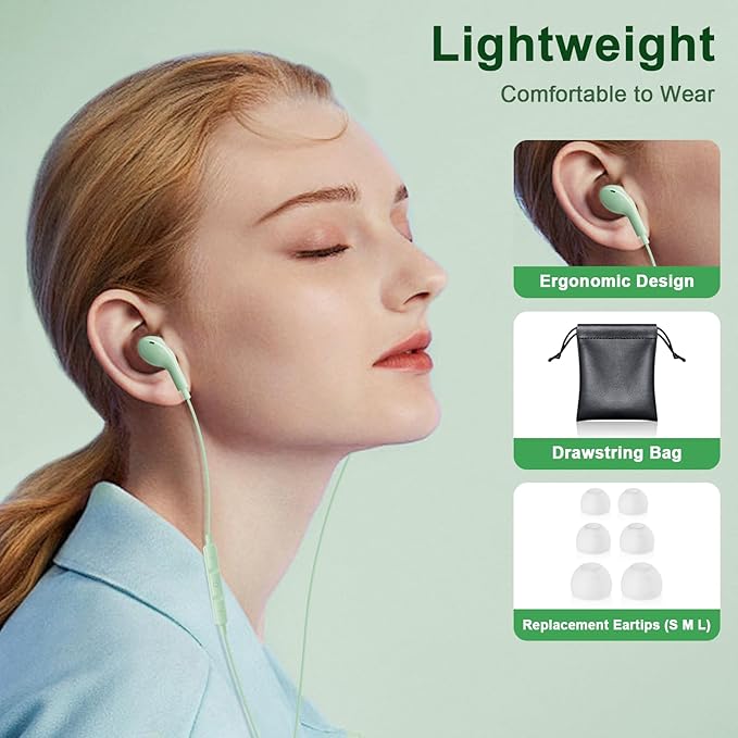 USB C Headphones for iPhone 17 16 15 Pro Max, Wired Earbuds with Mic, Volume Control, Noise Cancelling, Compatible with iPhone 15/16/ 17 Air/iPad Pro/Samsung Galaxy S25/ S24/ S23 Ultra