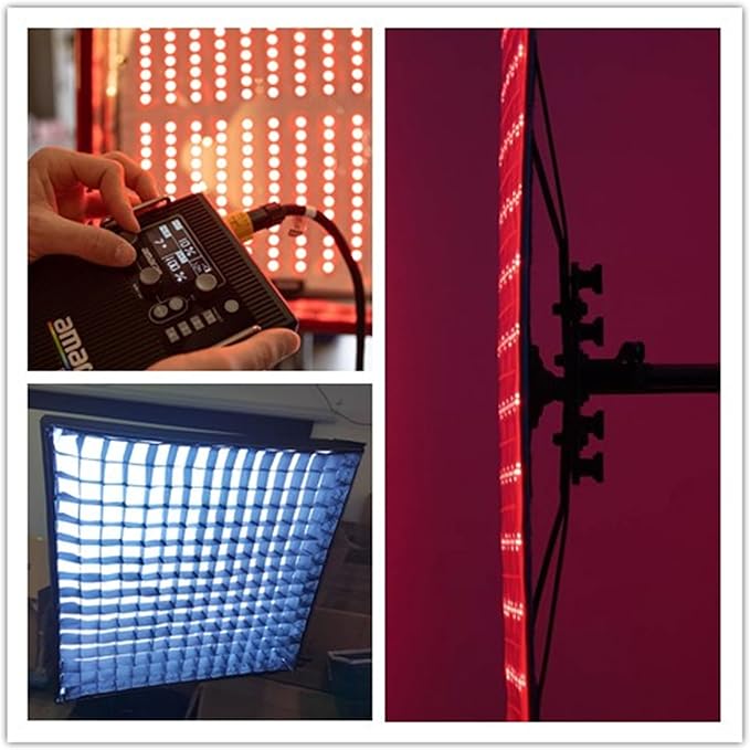 Aputure Amaran F22c 200W RGBWW Flexible LED Mat with Honeycomb Grid CRI 95+ CCT 2500K to 7500K Support Sidus Link App Control Built-in 15 Lighting FX