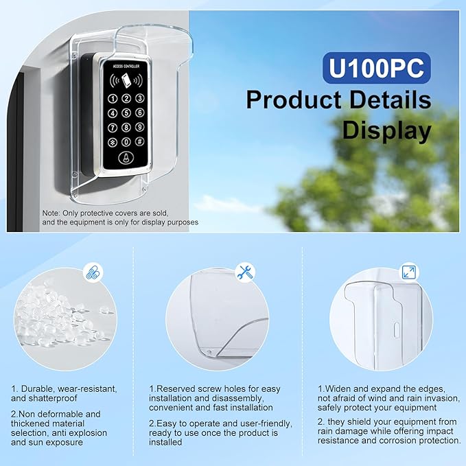 Outdoor Keypad Cover, Ring Doorbell Cover Weatherproof ,Doorbell Rain Cover,Doorbell Protector Suitable for Access Controller,Door Lock Security System