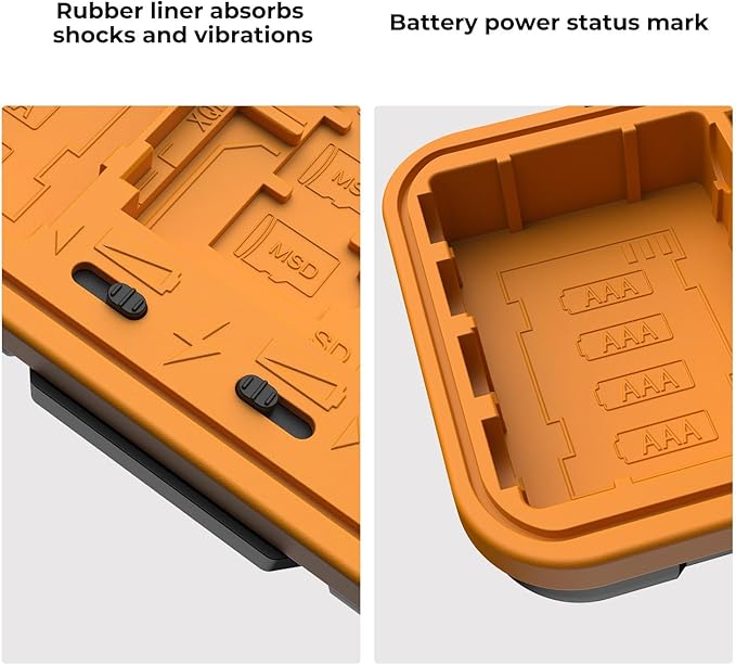 K&F CONCEPT Camera Battery SD Card Holder for 4 SD Cards/6 TF/2 CF/2 XQDs Cards, 2 Slots Battery Storage Case, Water-Resistant Anti-Shock Case for DSLRs, Action Camera Batteries for NP-FZ100
