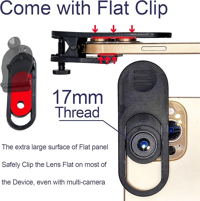FotoZ 60mm Telephoto Lens with 17mm Thread Phone Lens Clip for iPhone Android Most Smartphones, Compatible with SmallRig iPhone Smartphone Cage Case