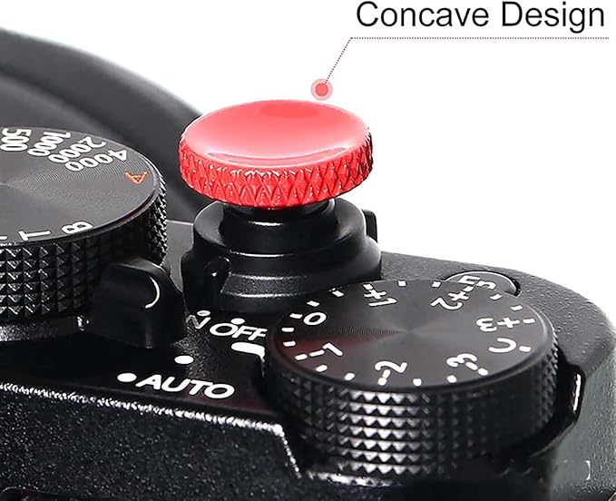 for Fujifilm Camera Shutter Button,4PCS Premium Soft Release Button for Enhanced Comfort and Control, Compatible for Fujifilm X100 X100T X-E1 X-T10 X-T30 Accessories(Orange/Black/Red/Gold)