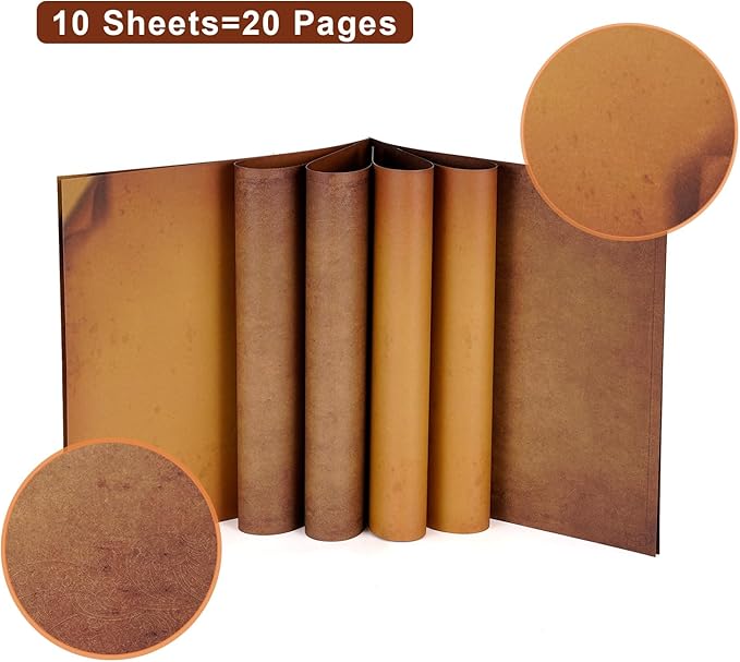 11.5x11.5 Inch Our Adventure Book Inner Pages,Refilled Pages for DIY Scrapbook Photo Album,10 Sheets/20 Expansion Pages Extra Pages No Ink Penetration/Expansion