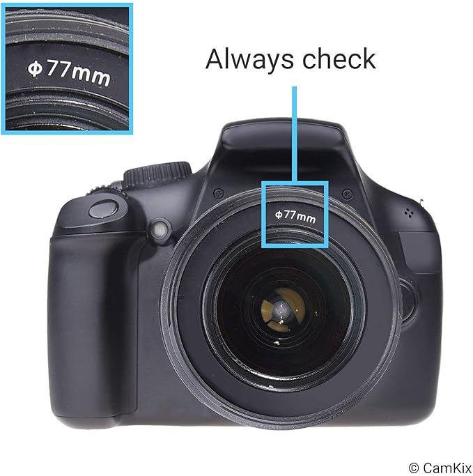 77mm Set of 2 Camera Lens Hoods and 1 Lens Cap - Rubber (Collapsible) + Tulip Flower - Sun Shade/Shield - Reduces Lens Flare and Glare - Blocks Excess Sunlight for Enhanced Photography and Video Foo