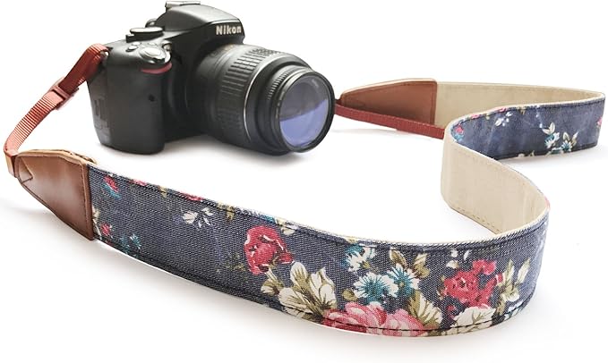 Alled Camera Strap Neck, Adjustable Vintage Floral Camera Straps Shoulder Belt for Women/Men,Camera Strap for Nikon/Canon/Sony/Olympus/Samsung/Pentax ETC DSLR/SLR