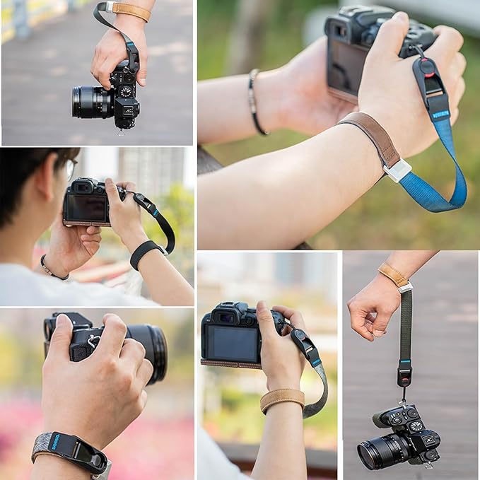 mecizox Camera Wrist Strap, Camera Hand Straps for Photographers, Adjustable Quick Release for DSLR SLR