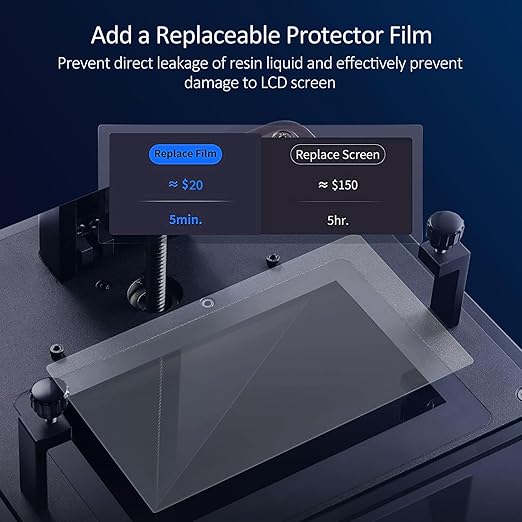 Anycubi Photon MONO X 6Ks Screen Protector,Original 3D Printer Protective Film 5Pcs Compatible with 9.1 inch LCD SLA UV Resin 3D Printers-Thickness 0.1mm-NOT for Photon MONO 6K or Photon MONO X 4K