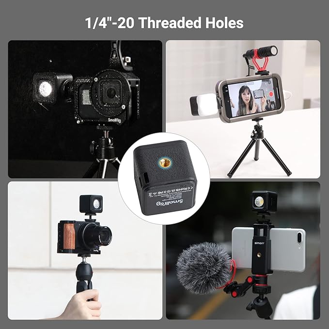 SmallRig RM01 Mini LED Video Light Waterproof Portable Lighting Kit with 8 Color Filters, Dimmable Fill Photography Light 5600K CRI95, Lume Cube Camera Light for GoPro, for DJI Pocket 3, for DJI Nano