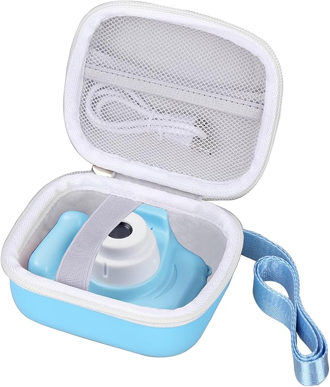 Kids Camera Case Compatible with Seckton/Desuccus/Goopow/Dylanto/Desuccus/DITUPAN/GKTZ/masterbee/Hangrui Digital Video Camera Toys Camcorder Storage Holder Carrying - Light Blue Astronaut(Case Only)