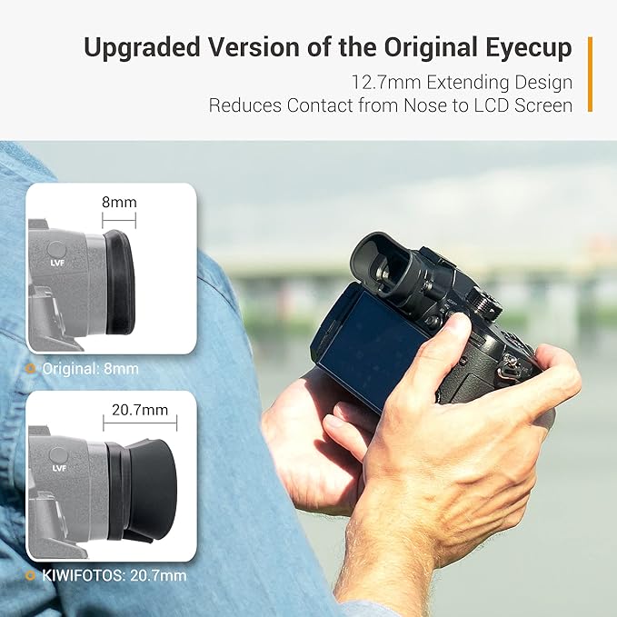 Soft Silicon Camera Viewfinder Eyecup Eye Cup Eyepiece Replacement for Panasonic Lumix DC-GH7 GH6 GH5 II GH5M2 DC-GH5S DC-GH5 Camera EVF Eyeshade Protector Replaces Panasonic 4YE1A561Z