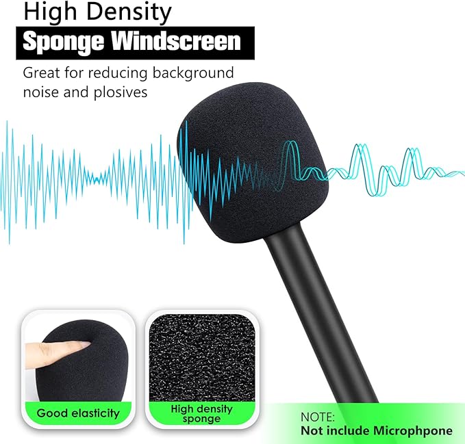 YOUSHARES Microphone Cover Foam Compatible with Rode Wireless Go II/PRO Suitable for Interview Go Handheld Adaptor, Replacement Rode Pop Filter to Blocks Out Plosives