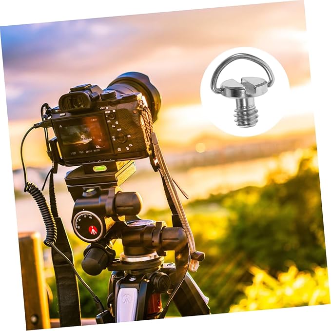 Generic D Ring Camera Mount Screws 1/4 Inch Tripod Adapter Screws for Camera Base