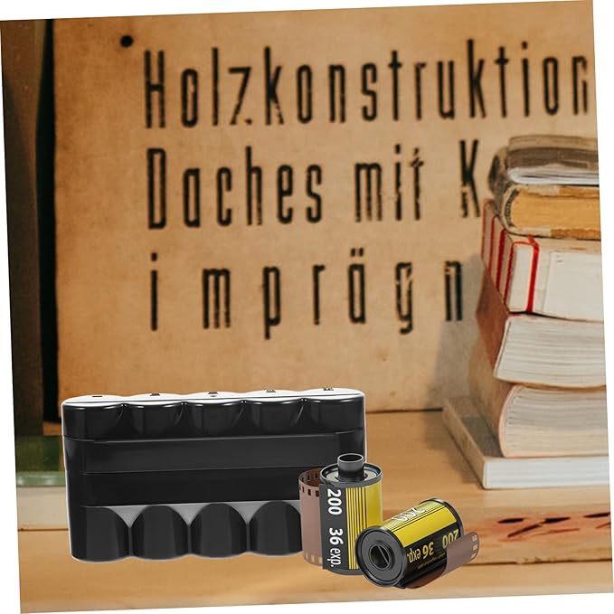 POPETPOP Film Canisters Storage Box Compact Hard Plastic Case for Shock Absorbing Holder for Safe Film Organization for Photography Enthusiasts and Travel