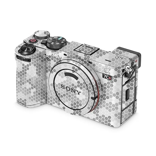 Glossy Glitter Camera Skin Compatible with Sony Alpha 7CR Camera (2023) - Camo Hexadots - Premium 3M Vinyl Protective Wrap Decal Cover - Easy to Apply | Crafted in The USA by MightySkins