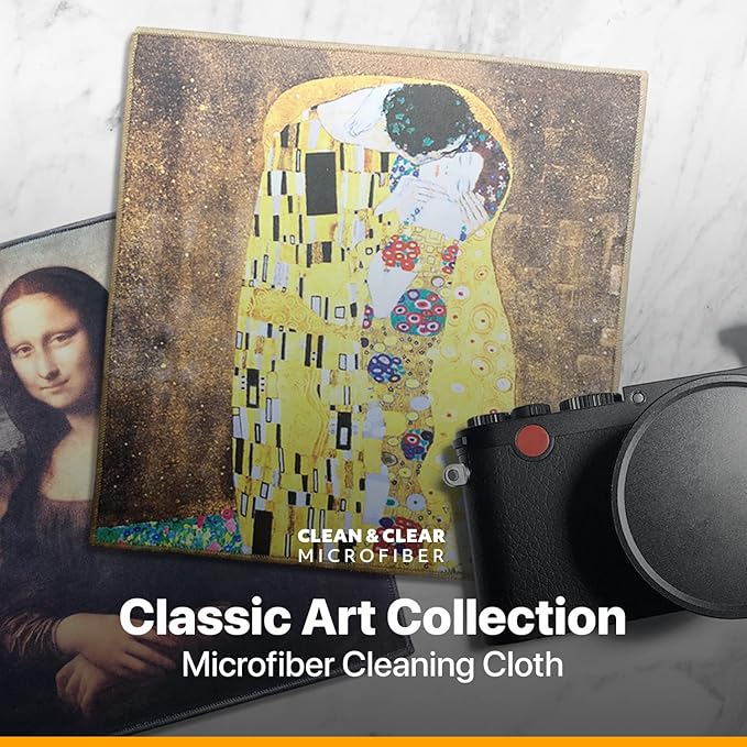 Large [2 Pack] Classic Art (Girl with a Pearl Earring) - Ultra Premium Quality Microfiber Cleaning Cloths (Best for Camera Lens, Glasses, Screens, and All Lens.), Microfiber Cloth