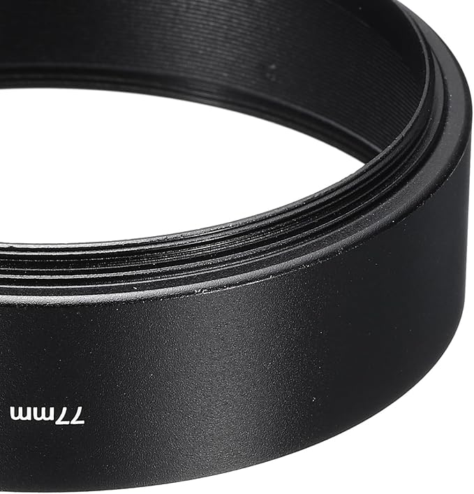 PATIKIL 77mm Lens Hood, Standard Focus Frosted Surface Anti-Reflective Inside Hood for Camera Lens, Black for Nikon, for Fujifilm, for Pentax, for Leica