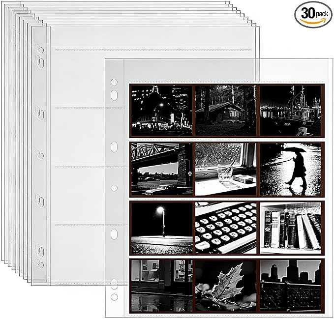 120 Film Negative Sleeves 30Pcs Film Storage Binder for Negatives Archival Film Holder Help You Collect and Organize Films.
